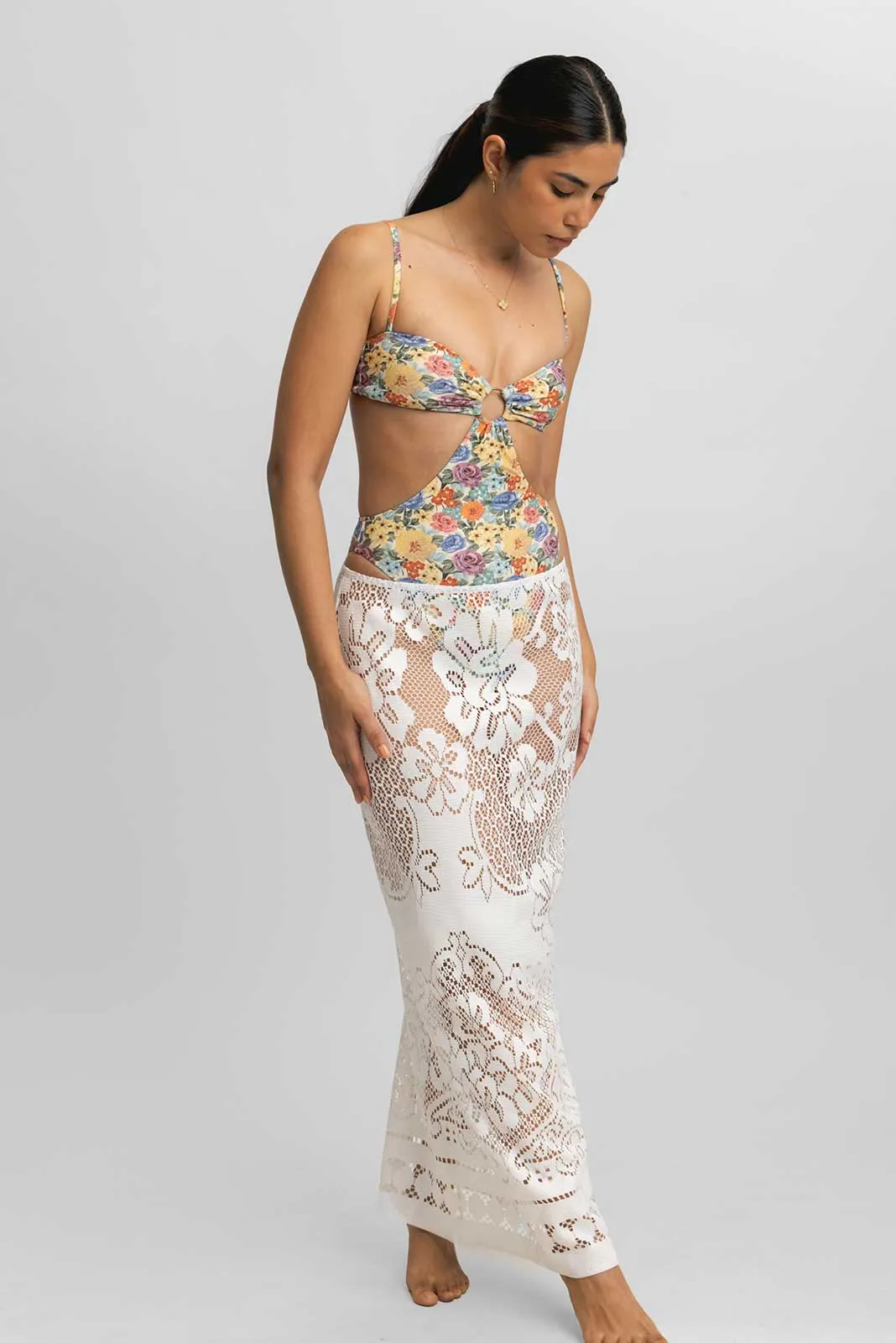 Alina Maxi Skirt / White Lace FINAL SALE sold by Blackbough product image thumbnail 3