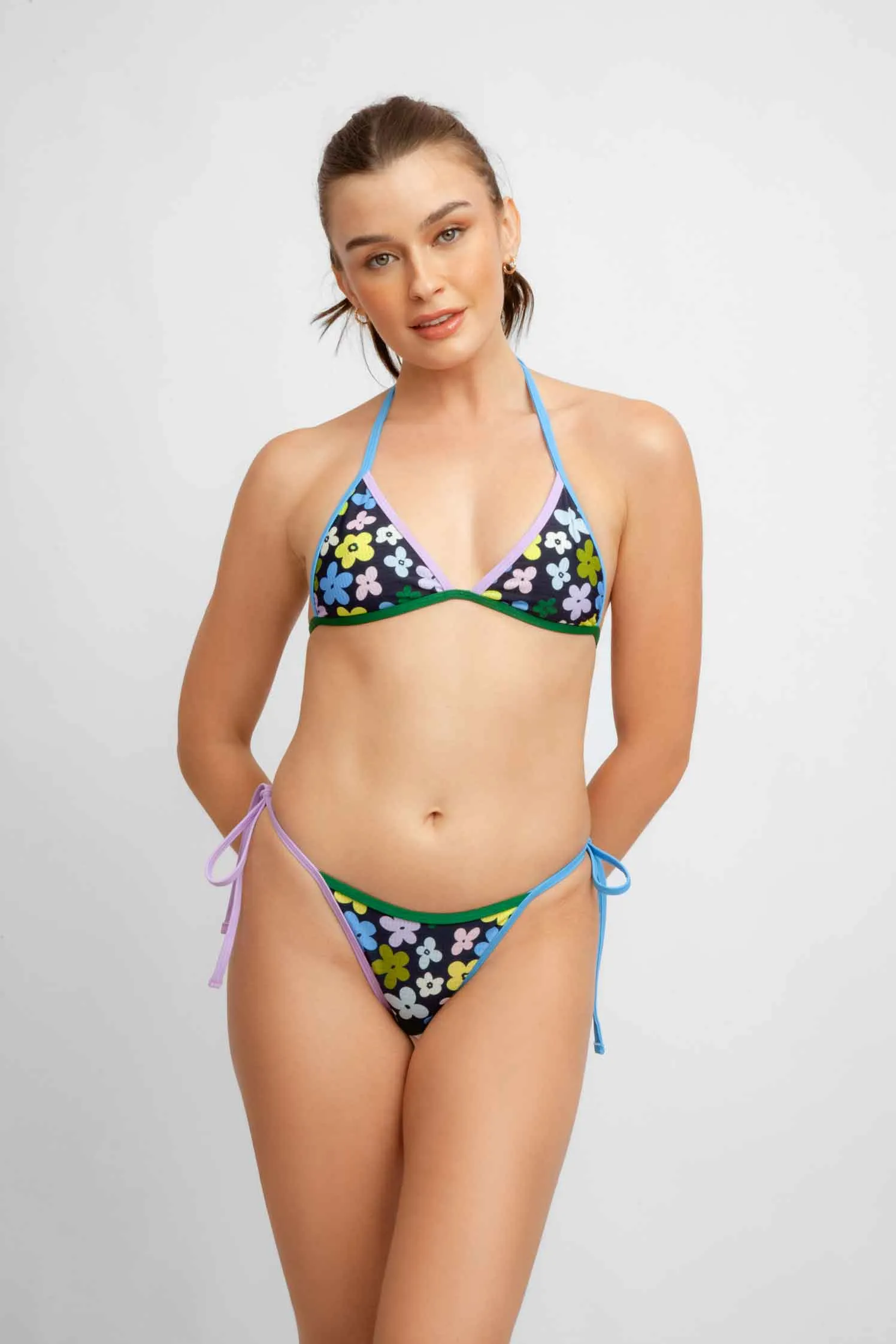 Quinn String Tease Bottoms / Arcade Floor Waffle Knit FINAL SALE sold by Blackbough product image thumbnail 4