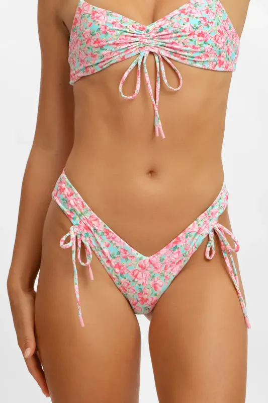 Sophia Ruched Cheeky Bottoms / Fresh Blooms sold by Blackbough