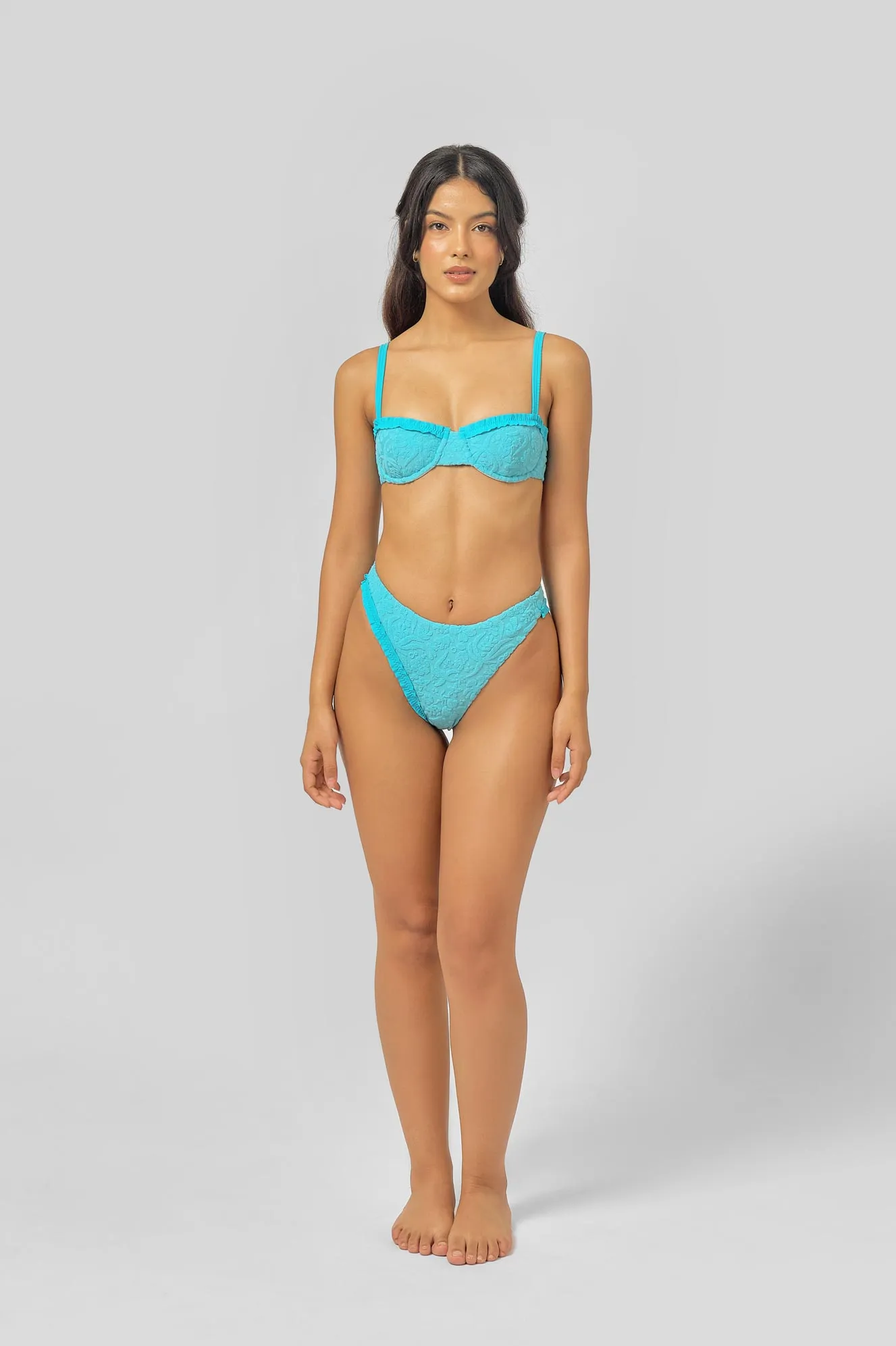 Amelia Underwire Top / Scuba Blue Jacquard sold by Blackbough product image thumbnail 3