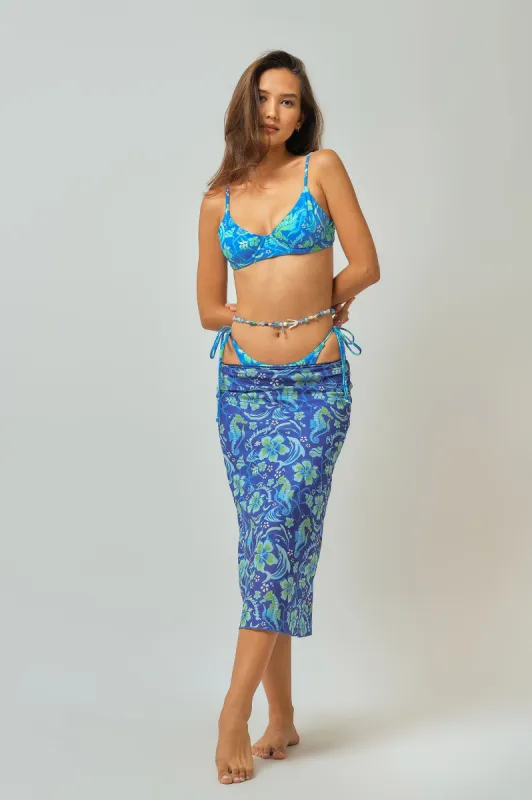 Dev Midi Skirt / Electric Beach sold by Blackbough