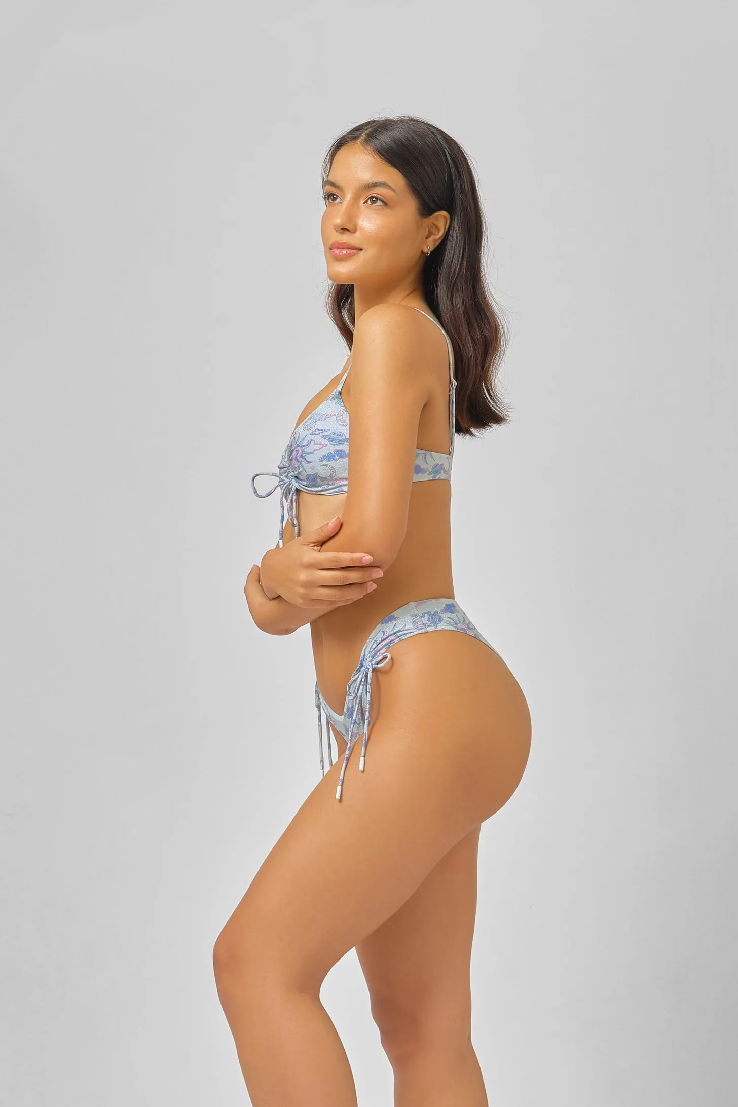Sophia Ruched Cheeky Bottoms / Celestial Shimmer FINAL SALE sold by Blackbough product image thumbnail 3