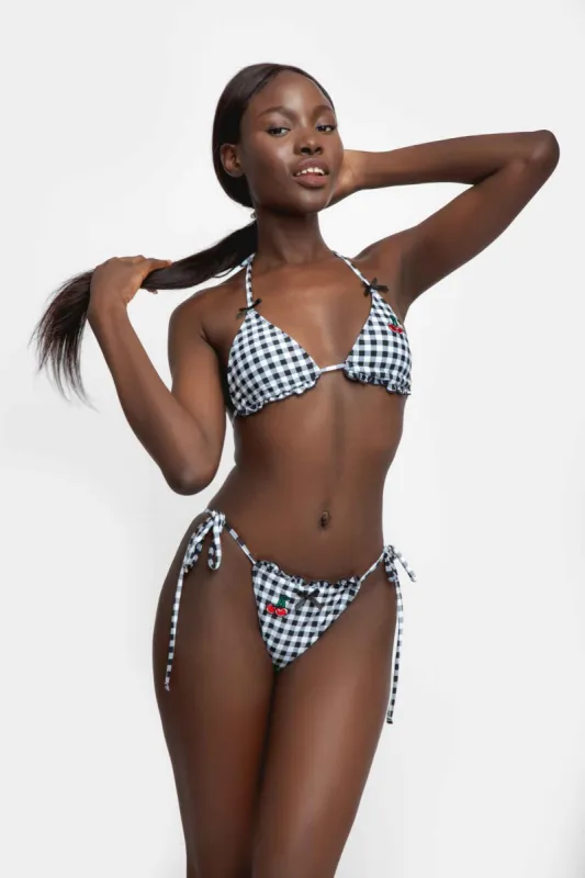 Grace Frilled Triangle Top / Kiss FINAL SALE sold by Blackbough