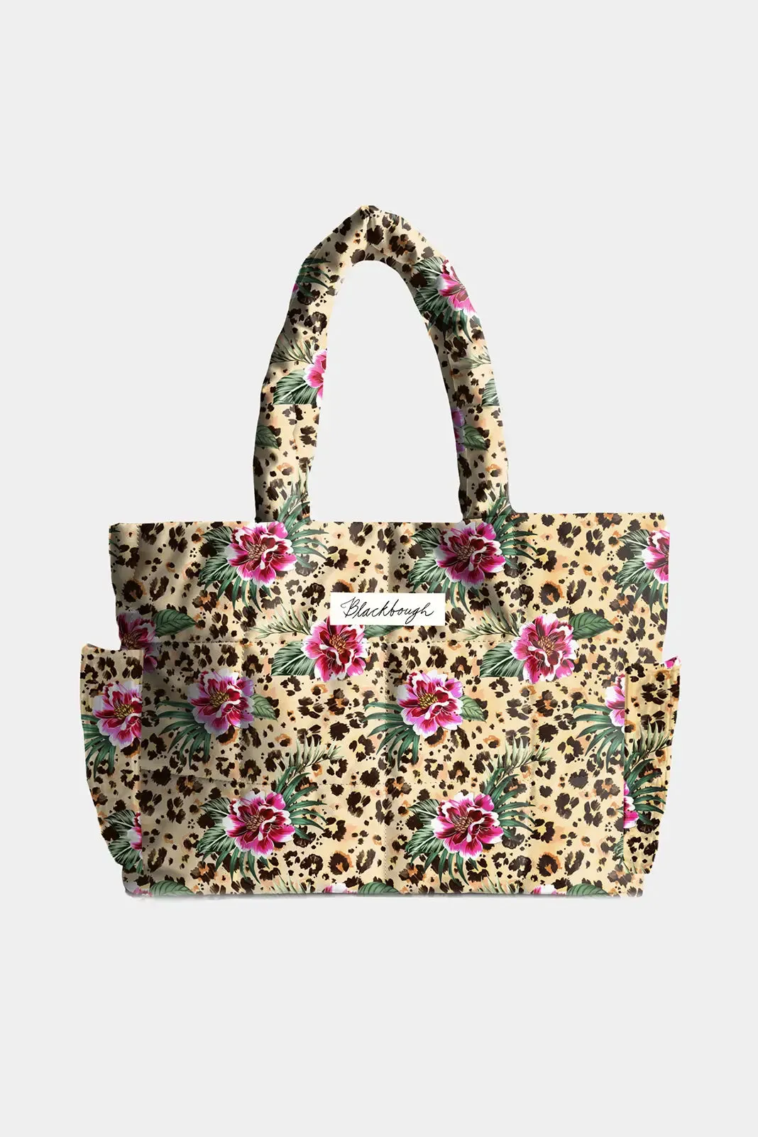 Quilted Tote Bag / Feline Flora sold by Blackbough