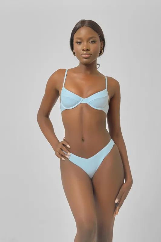 Underwire + Cheeky Set / Arctic Blue sold by Blackbough