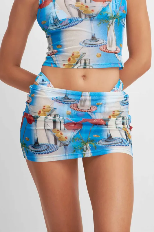 Trixie Mesh Mini Skirt / Dirty Martini sold by Blackbough