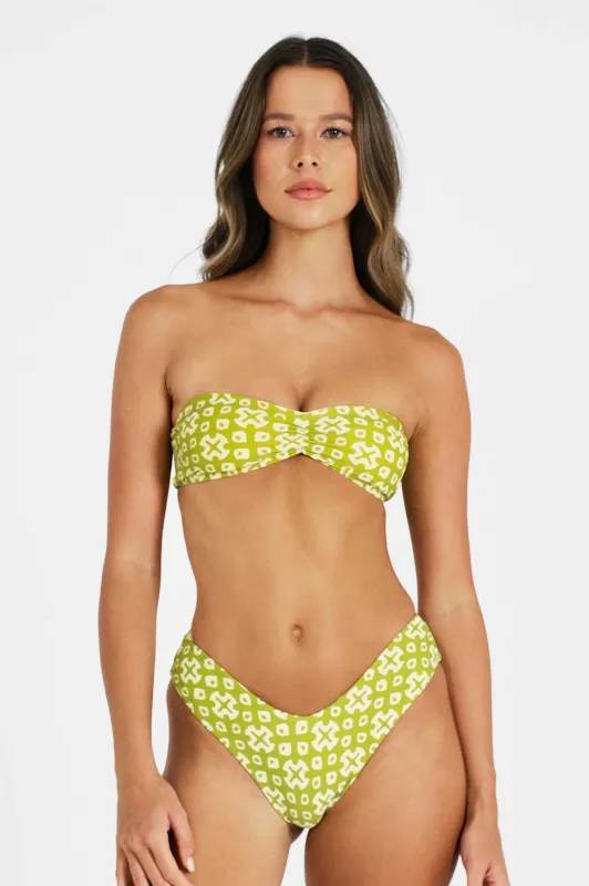 Nadia Scrunched Bandeau Top / Kiwi sold by Blackbough