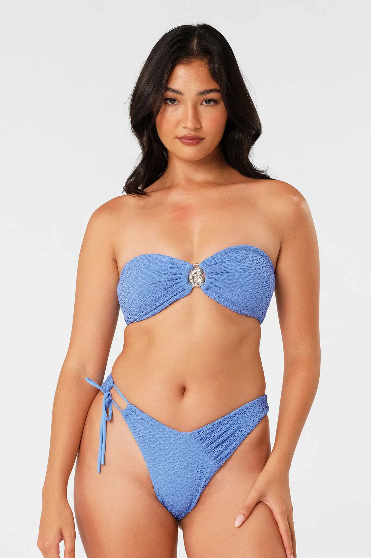 Alana Tie Front Cheeky Bottoms / Oceania Crochet sold by Blackbough