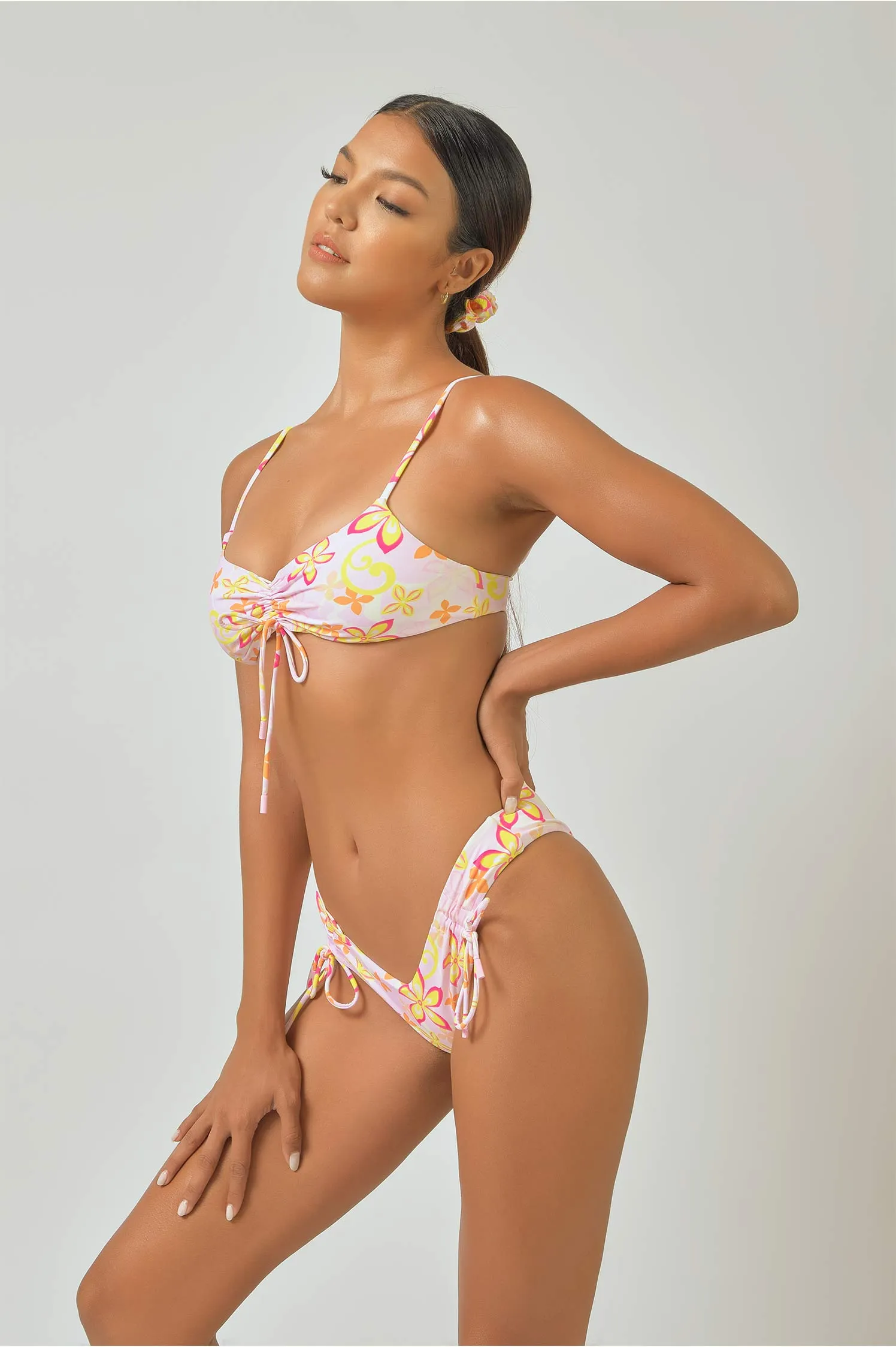 Sophia Ruched Cheeky Bottoms / Pink Twinkle FINAL SALE sold by Blackbough product image thumbnail 3