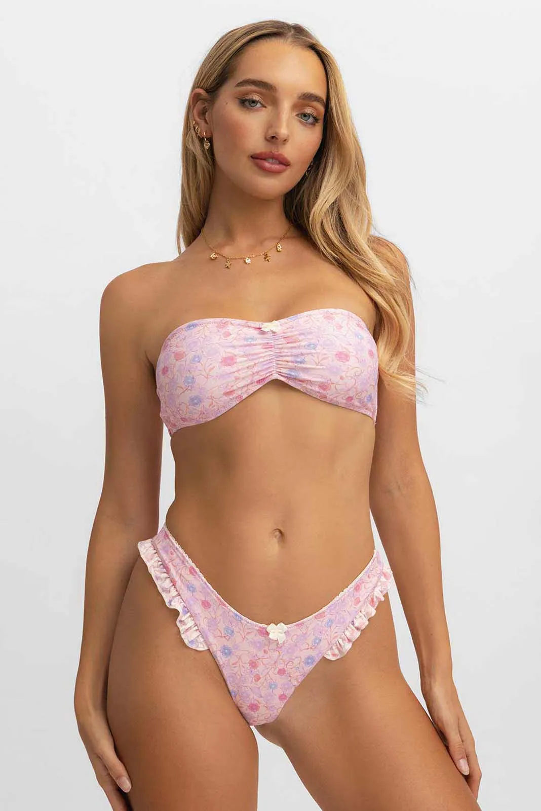 Candice Ruffled Cheeky Bottoms / Mille Fleur FINAL SALE sold by Blackbough product image thumbnail 4