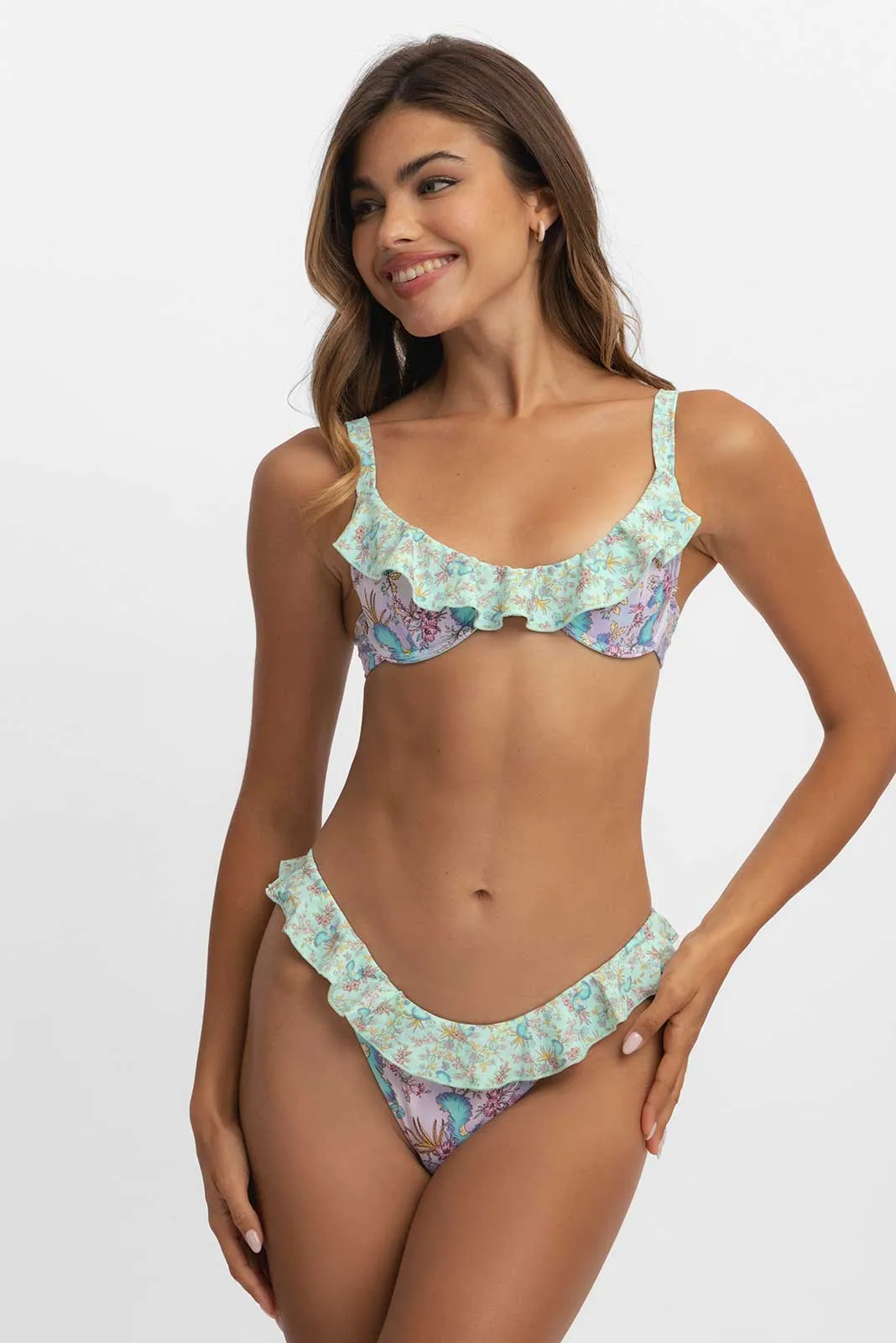 Makayla Frilled Underwire Top / Siren Song FINAL SALE sold by Blackbough product image thumbnail 3