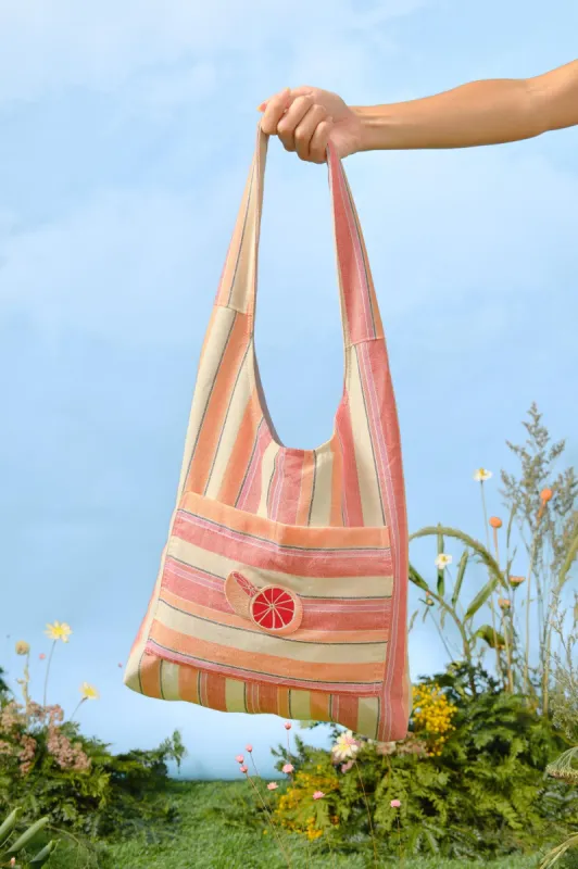 Teresita Beach Bag / Grapefruit sold by Blackbough