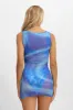 Kiara Mini Mesh Dress / Blue Lagoon FINAL SALE sold by Blackbough