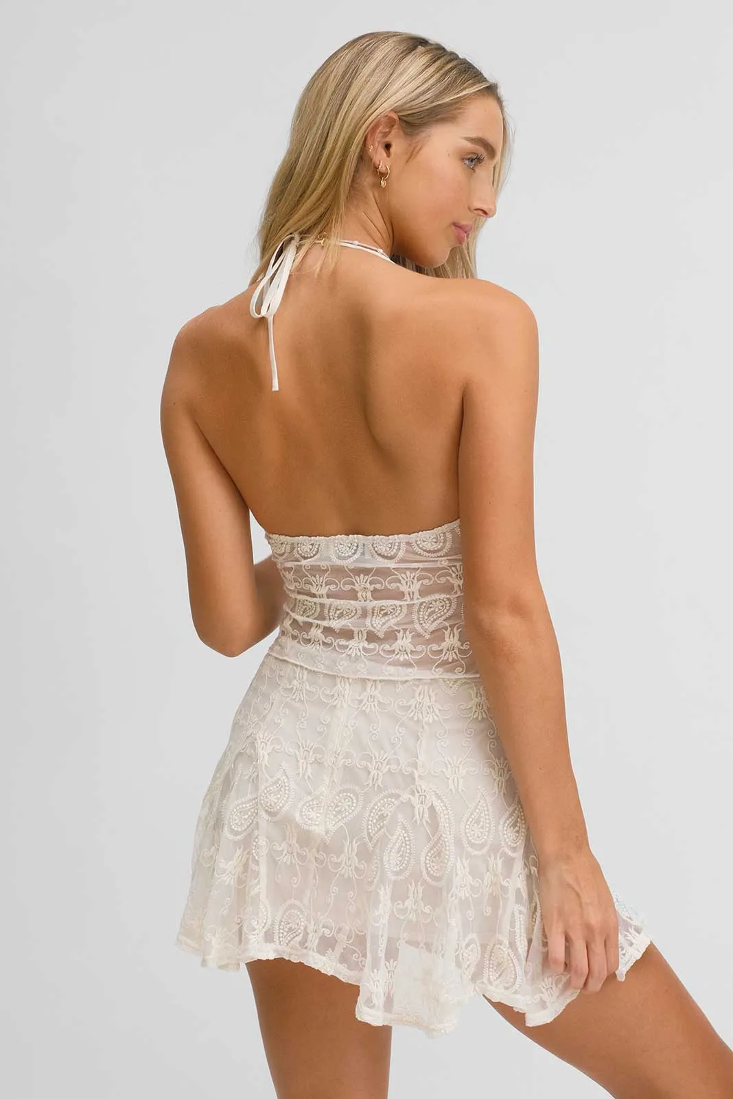 Lorelai Halter Top / Sandstone Lace sold by Blackbough product image thumbnail 4