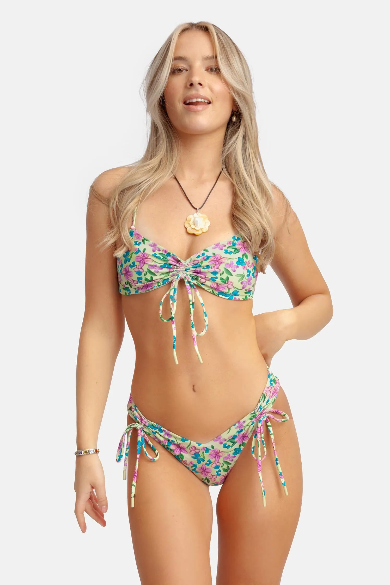 Sophia Ruched Cheeky Bottoms / Como La Flor FINAL SALE sold by Blackbough product image thumbnail 3