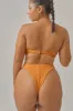 Alana Tie Front Cheeky Bottoms / Toffee Jacquard FINAL SALE sold by Blackbough