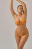Alana Tie Front Cheeky Bottoms / Toffee Jacquard FINAL SALE sold by Blackbough
