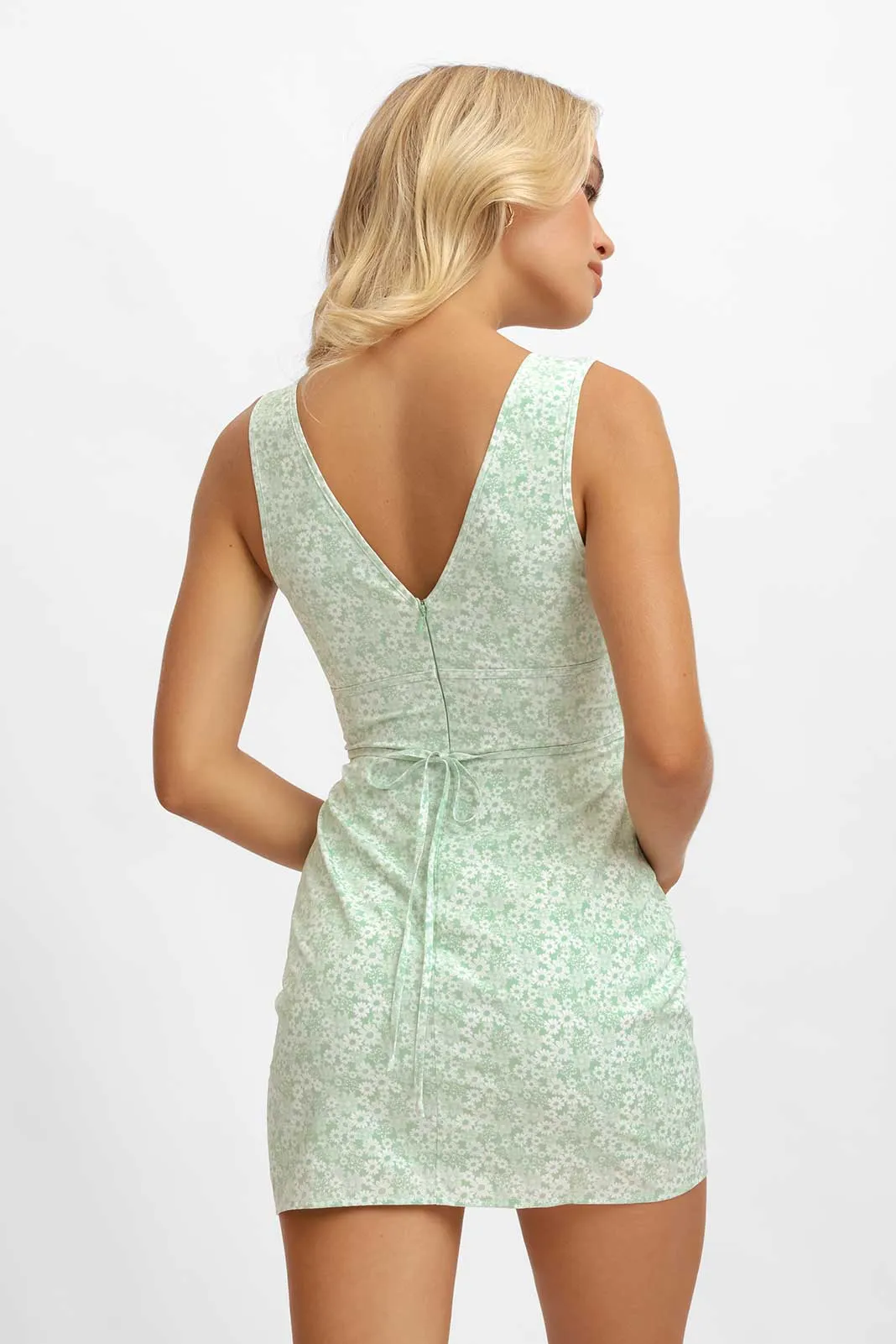 Gia Mini Dress / Green Blossom FINAL SALE sold by Blackbough product image thumbnail 3