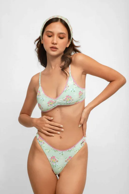 Cara Bralette Top / Peony Pointelle sold by Blackbough