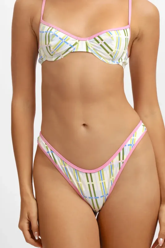 Fiona High Rise Cheeky Bottoms / Sorbet Stripe Ribbed sold by Blackbough