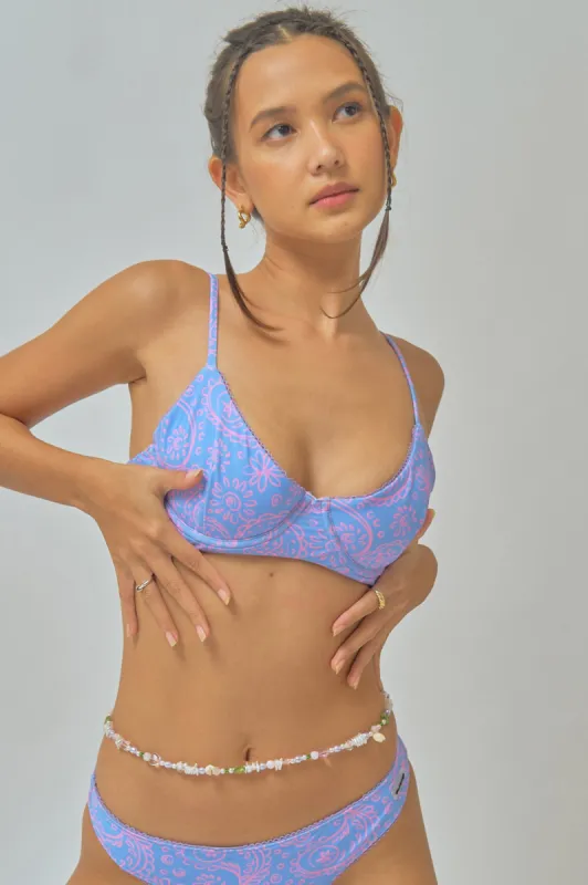 Willow Underwire Top / Lazy Paisley sold by Blackbough