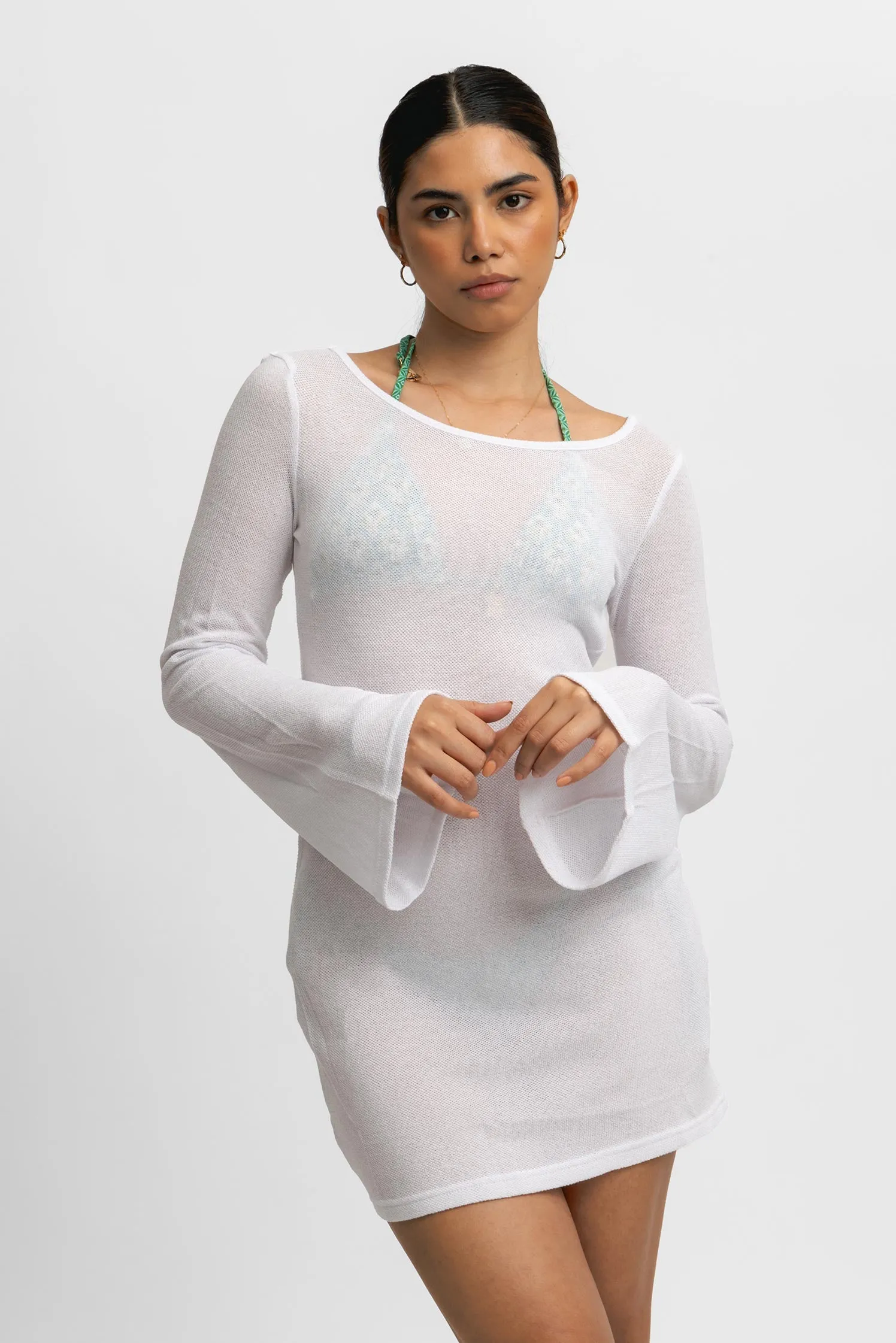 Meredith Open Back Dress / Cloud Knit sold by Blackbough product image thumbnail 3