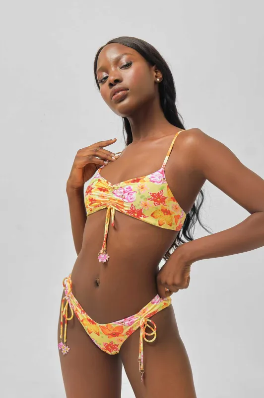 Sophia Scrunched Top / Super Bloom sold by Blackbough