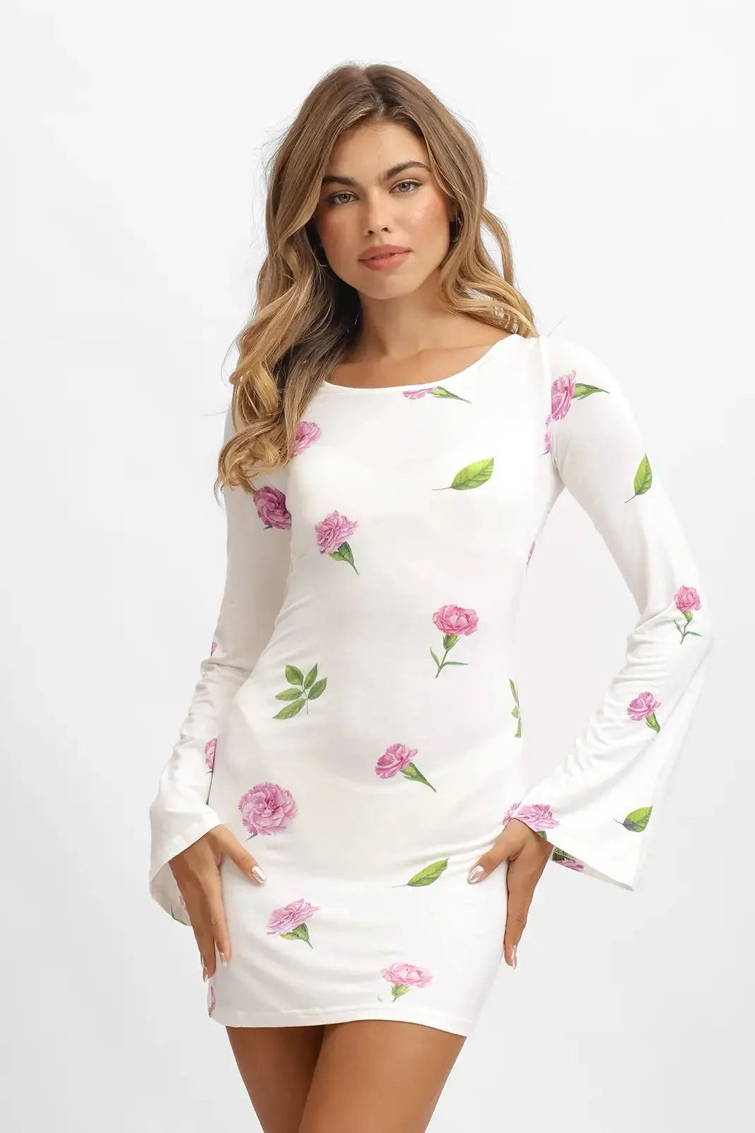 Meredith Open Back Dress / Carnation Mesh FINAL SALE sold by Blackbough product image thumbnail 4