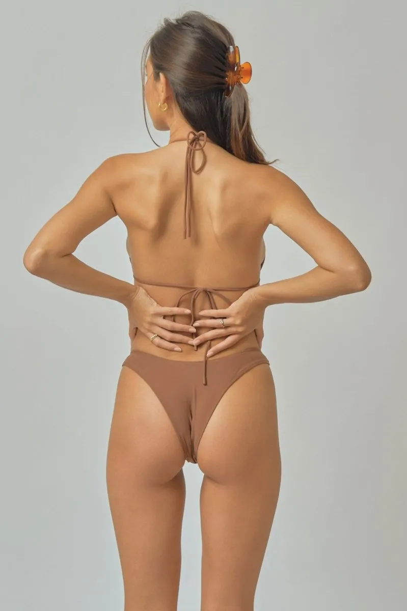 Martini High Rise Cheeky Bottoms / Cocoa FINAL SALE sold by Blackbough