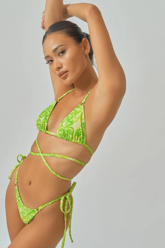 Chloe Wrap Around Triangle Top / Mojito FINAL SALE sold by Blackbough