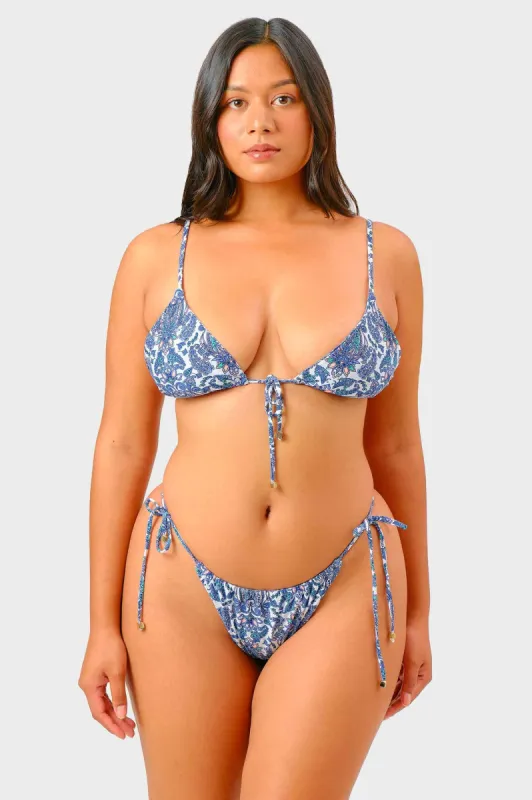 Liv Tie Front Triangle Top / Paisley Haze sold by Blackbough