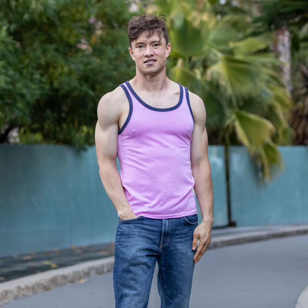 Pink Tri-Blend Varsity Tank Top sold by Blade + Blue product image thumbnail 4