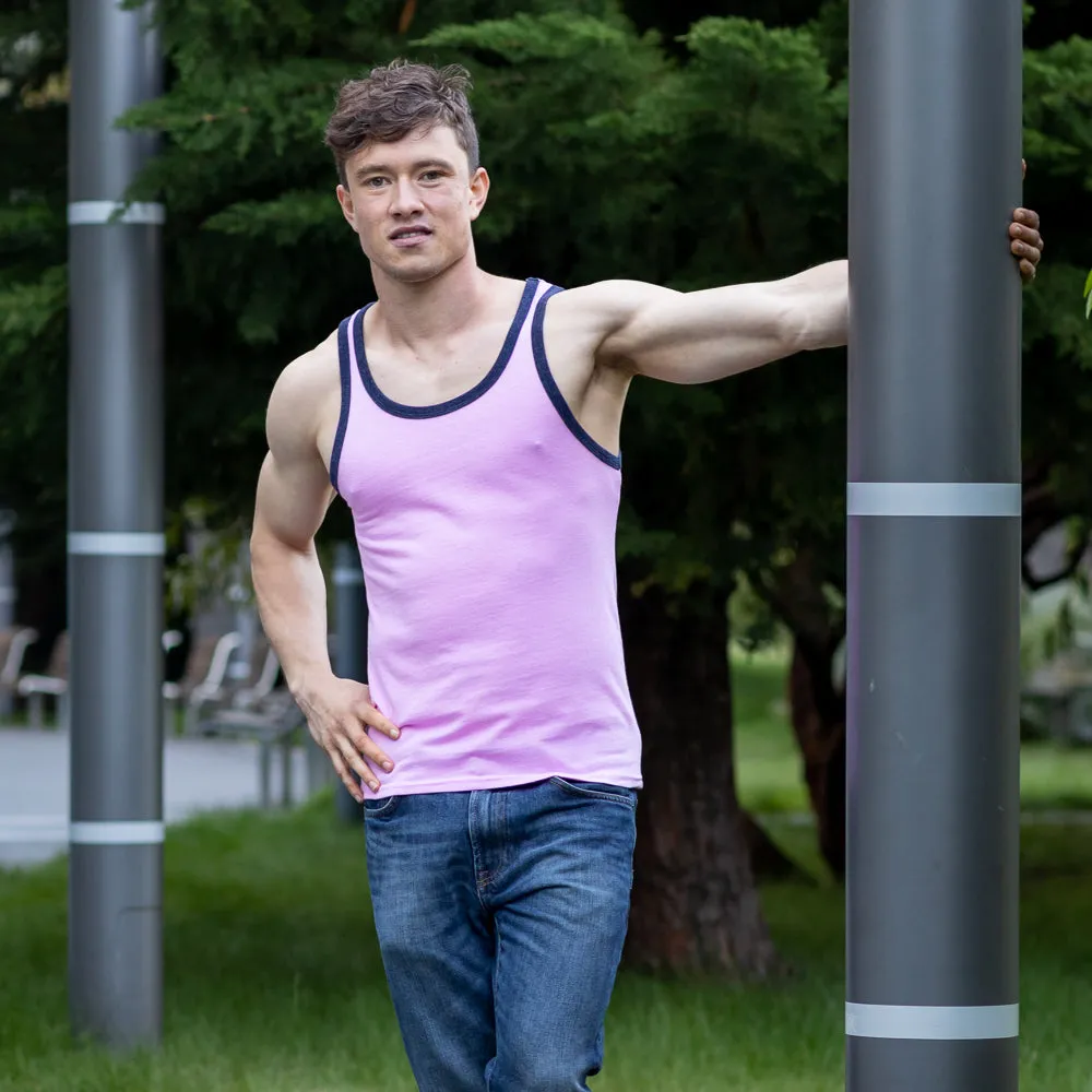 Pink Tri-Blend Varsity Tank Top sold by Blade + Blue product image thumbnail 3