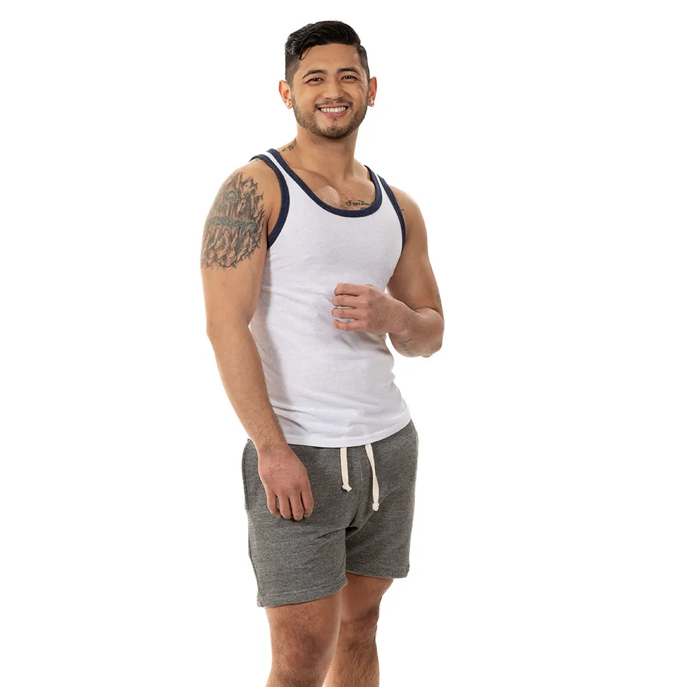 "Varsity Tank" Tri-Blend Tank Top in Pure White sold by Blade + Blue product image thumbnail 2