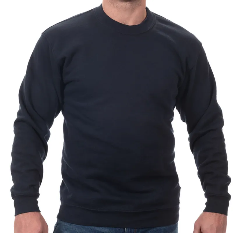 Navy Blue Heavy Weight Worker-Wear Inspired Crewneck Sweatshirt - Made in USA sold by Blade + Blue