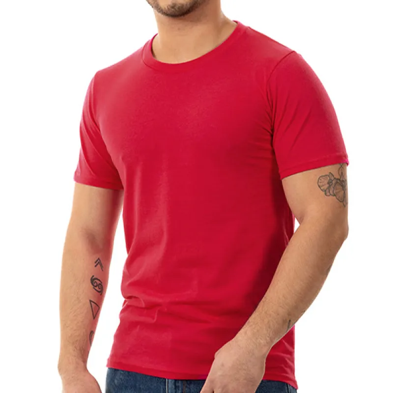 "Kicker" : Cardinal Red Cotton T-Shirt made by Blade + Blue