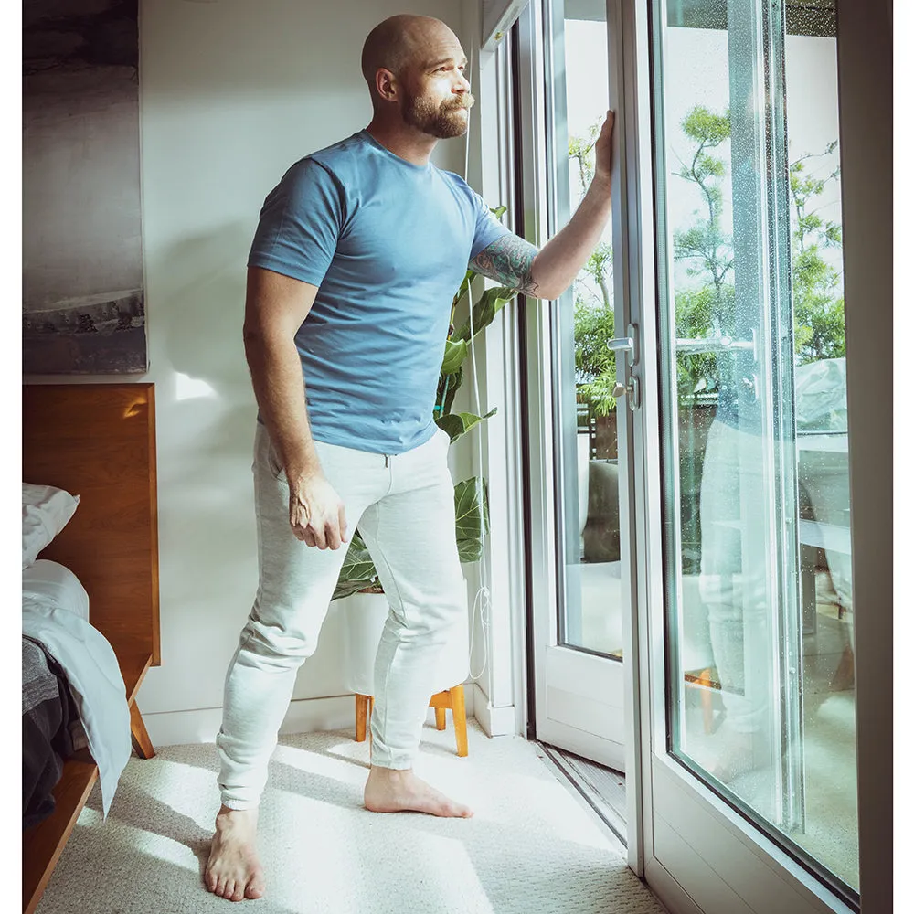 Silver Heather Organic Cotton Lounge Pants (Size XL Available) sold by Blade + Blue product image thumbnail 2