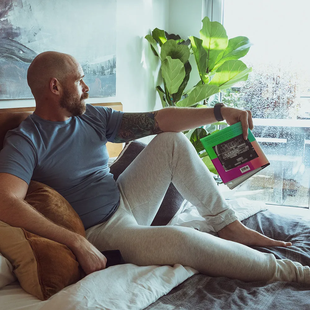 Silver Heather Organic Cotton Lounge Pants (Size XL Available) sold by Blade + Blue product image thumbnail 3