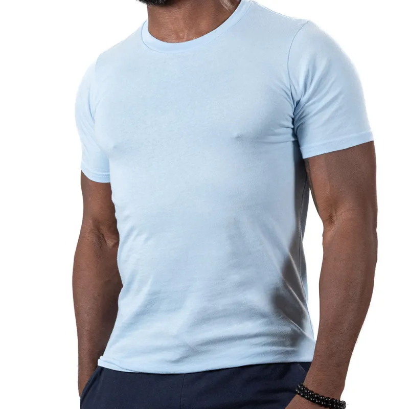Sky Blue Cotton T-Shirt sold by Blade + Blue