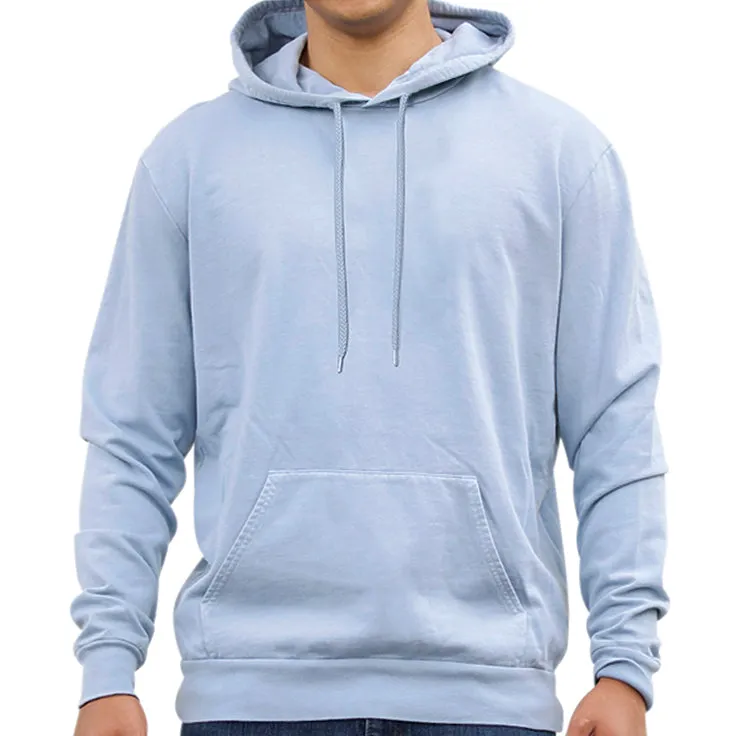 Pigment Dyed Lightweight Cotton Popover Hood in Ice Blue sold by Blade + Blue product image thumbnail 2