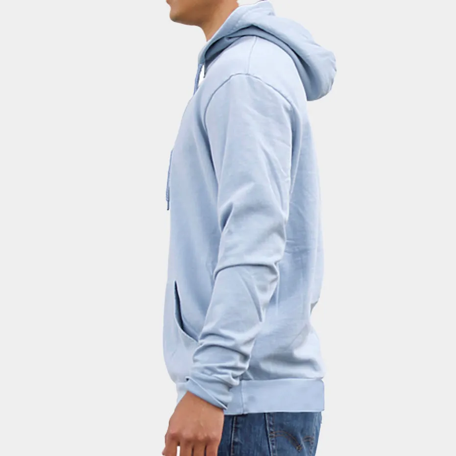 Pigment Dyed Lightweight Cotton Popover Hood in Ice Blue sold by Blade + Blue