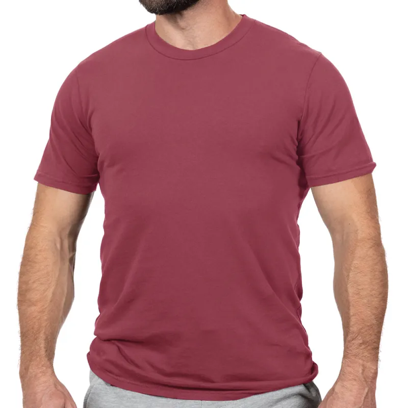 Brick Red Pigment Dyed Cotton T-Shirt sold by Blade + Blue