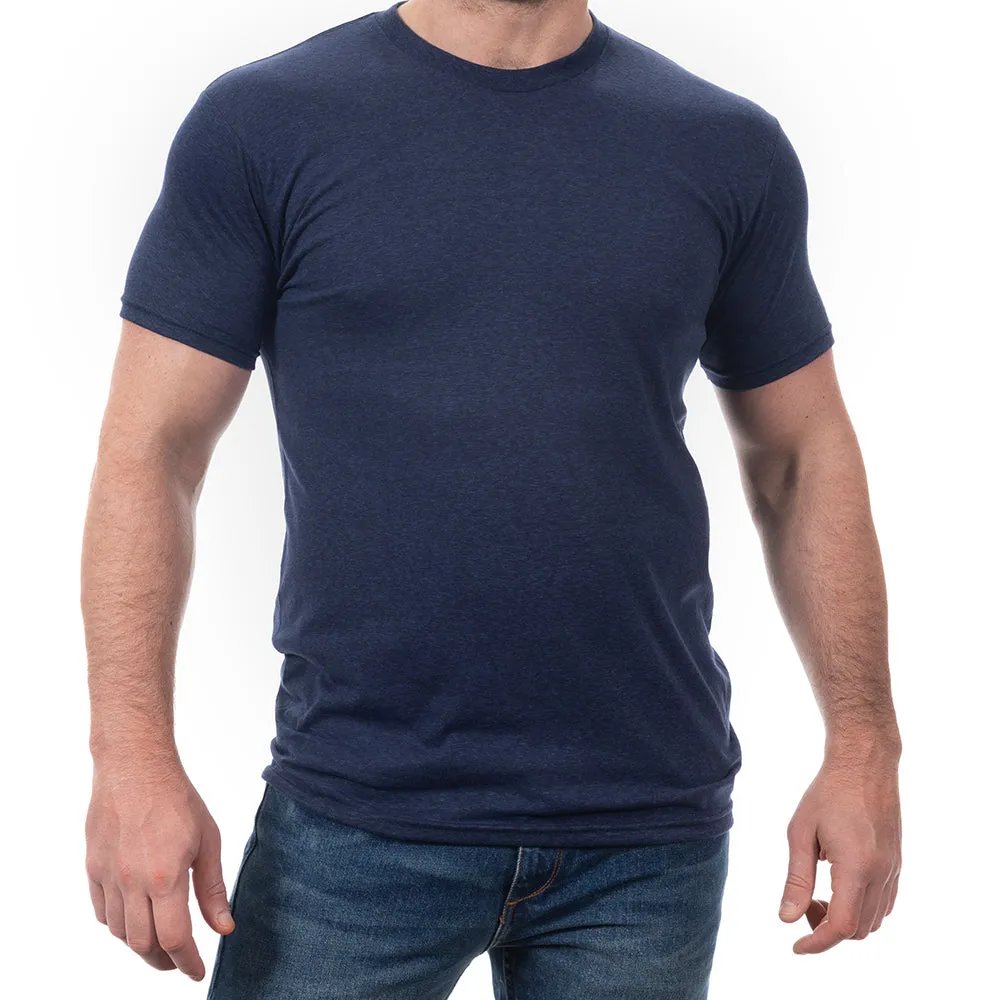 Blue/Black Heather Tri Blend T-Shirt sold by Blade + Blue product image thumbnail 3