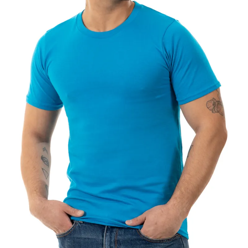 Aqua Blue Cotton T-Shirt (SIZE XXL) sold by Blade + Blue