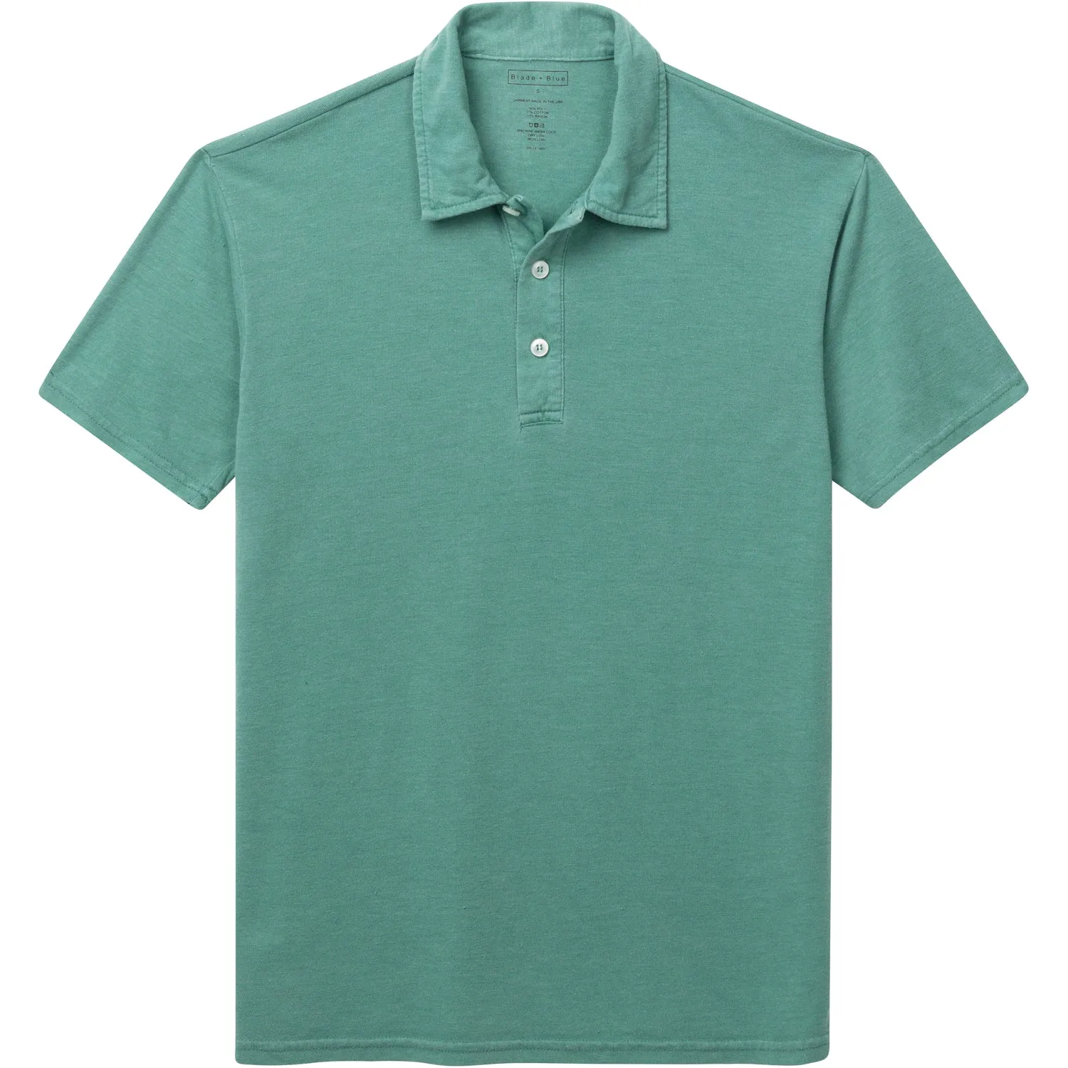 Green Heather Polo T-Shirt sold by Blade + Blue