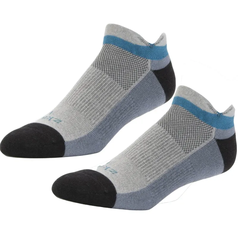 Ascent Performance Organic Cotton No-Show Sock in Steel - Made in USA by Zkano sold by Blade + Blue