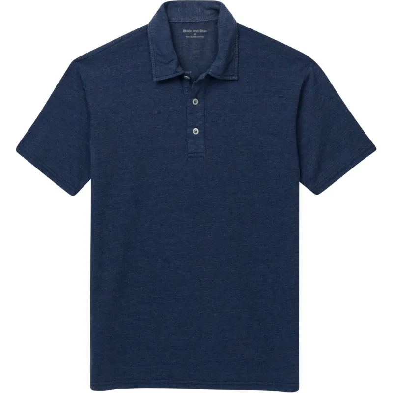 The "Driver" Tri-Blend Polo T-Shirt In Deep Blue sold by Blade + Blue