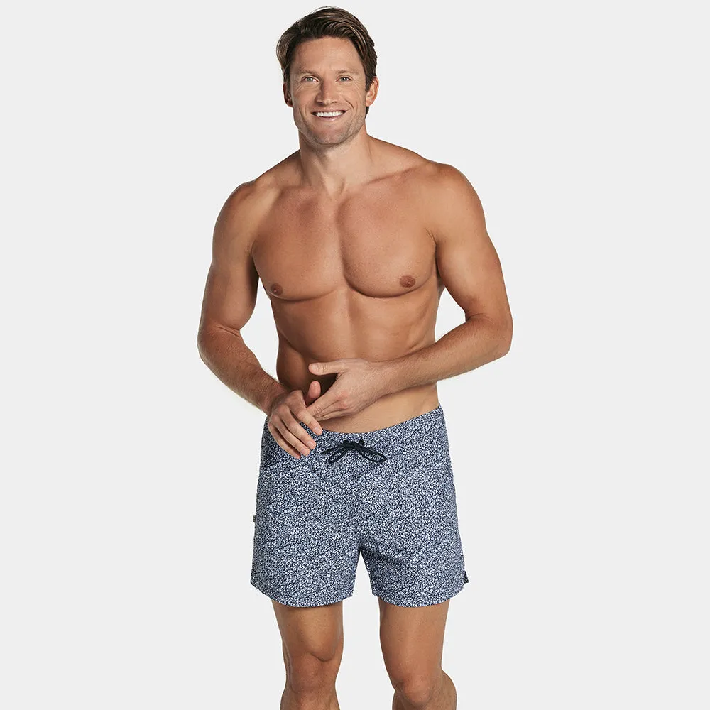 5" Inseam Swim Trunk in Blue Mini Floral sold by Blade + Blue product image thumbnail 4