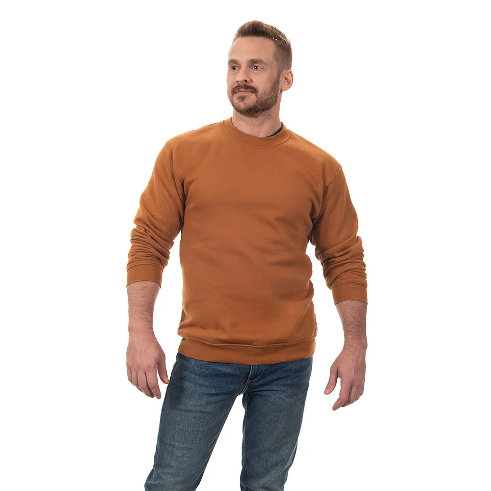 Camel Heavy Weight Worker-Wear Inspired Cotton Crewneck Sweatshirt - Made in USA sold by Blade + Blue product image thumbnail 5