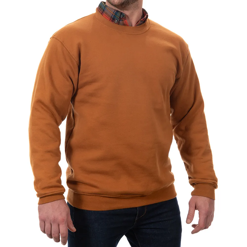 Camel Heavy Weight Worker-Wear Inspired Cotton Crewneck Sweatshirt - Made in USA sold by Blade + Blue product image thumbnail 3